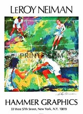 LeRoy Neiman Mixed Doubles - Tennis Hand Signed by LeRoy Neiman picture