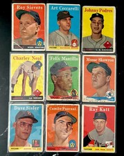 1958 Topps Lot - 50 Cards Low Grade Starter Set picture