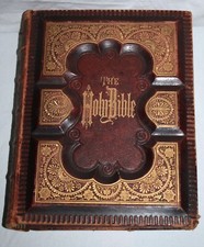Antique Holman's Holy Bible 1870's Family Parallel 100+ Yrs Births/Deaths/Marry picture