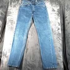 Vintage Levi's 505 Jeans Mens Fits 30x34 Blue Denim Straight Leg Western USA 90s picture