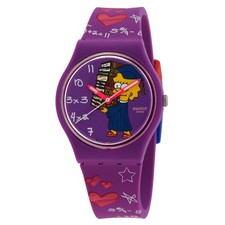Swatch Class Act Quartz Purple Dial Ladies Watch SO28Z118 picture