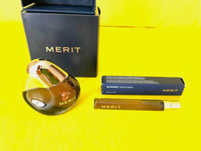NIB) MERIT RETROSPECT Perfume (1 OZ) FULL & (0.32 OZ) TRAVEL  Extrait de Parfum picture