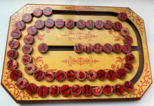 RARE ANTIQUE 1886 WOOD SPELLING GAME TOY picture