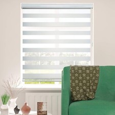 ShadesU Custom Cut Size Zebra Blinds for Windows Indoor w53inxh72(Non Cordless) picture