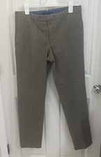 Slowear Incotex Mens 36 x 31 Gray Khaki Dress Pants Pattern M Modern Fit picture
