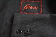 Brioni Traiano Solid Charcoal 100% Wool Sport Coat Jacket Sz 42R picture