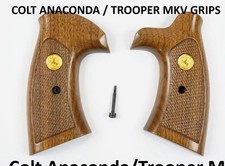 COLT ANACONDA GRIPS GOLD MEDALLIONS VINTAGE COLT WOOD GRIPS MINTY VINTAGE MKV picture