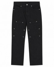 FWRD DENIM CROSS-PANEL STRAIGHT-LEG JEANS – Jet Black picture