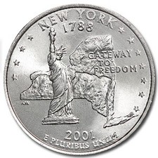 2001-P New York State Quarter BU picture