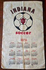 VINTAGE 1979 Indiana University Hoosiers Soccer Cloth Calendar *WOW picture