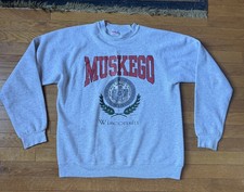 Vintage Ohiopyle 1992 Random Lake Wisconsin Sweatshirt Mens Large Heather Gray picture