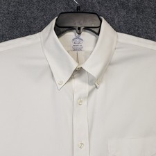 Brooks Brothers Button Down Dress Shirt Men 17.5-34 Regent Fit Non Iron Stretch picture