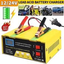 Car Battery Charger Heavy Duty 12V/24V Smart Automatic Intelligent Pulse Repair⭐ picture