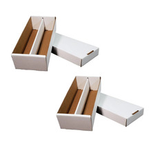 2-Row 1600-Count Trading Card Storage Boxes 2 Pack Shoe Box Style for Cards TCG picture