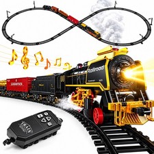 YESHIN 801B-2 Electric Train Set RC Smoke Lights Sound Rechargeable 6-Car 3+ picture