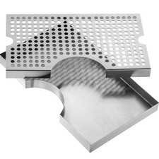 Uimoso Stainless Steel Beer Drip Tray with Non-Slip Pads for Kegerators picture