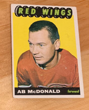 1965-66 Topps #50 Ab McDonald Detroit Red Wings Good+-VG Nice picture
