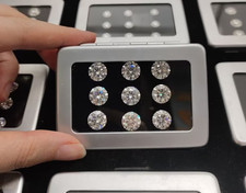 Loose 3.20 MM GRA 7 Pcs Moissanite Stones D Color IF Clarity Loose Certified picture