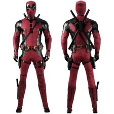 New Deadpool 3 Wade Wilson Jumpsuit Cosplay Costume Mr. Pool Red Suit Set Outfit picture