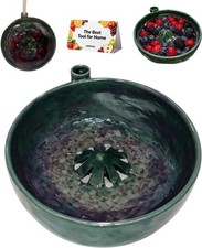 Self Spinning Ceramic Fruit Washing Bowl with Drain Basket picture