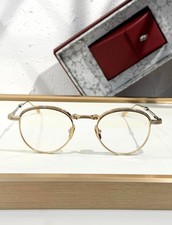 Jacques Marie Mage Archibald Vintage Round Optical Glasses Gold Metal 47-21-146 picture