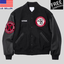 Malcolm X 40 Forty Acres & A Mule Spike Lee Filmworks Black Varsity Men's Jacket picture