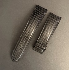 Zenith Authentic 22mm x 18mm Black Carbon Fibre Watch Strap 22-609 OEM picture