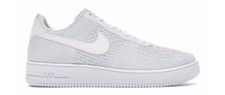 Size 10.5 Nike Air Force 1 Flyknit 2 White Pure Platinum picture