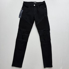 ZLZ Men’s Slim Fit Distressed Black Jeans Men’s Denim Size 28 New MSRP $89 picture
