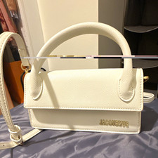 Jacquemus White Top Handle Bag w/ Detachable Adjustable Crossbody Strap picture