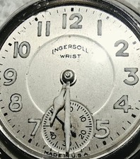 Vintage 1916 1917 Ingersoll Trench Watch WWI Military Grey Triple Sunk Dial picture