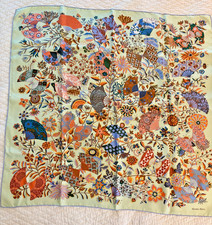 Hermès Fleurs et Papillons de Tissus silk scarf, excellent condition picture