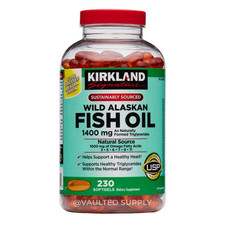 Kirkland Signature Wild Alaskan Fish Oil 1400mg 230 / 460 Softgels | 1 or 2 Pack picture