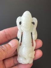 age-old China antique  Qing Dynasty Jade Carving of a Foreigner (Hu Figure) picture