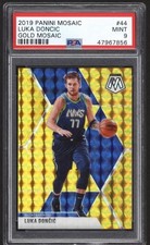 2019 Panini Mosaic Gold Prizm Luka Doncic /10 #44 Dallas Mavericks PSA 9 MINT picture