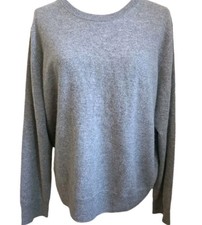 Quince 100% Mongolian Cashmere Crewneck Sweater Heather Gray XL picture