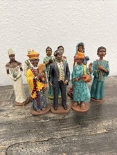 Lot of 8 Vintage African / Ethnic Tribal Figurines – Colorful Traditional picture