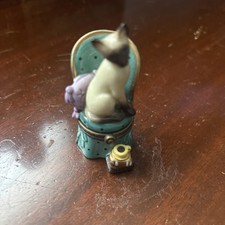 Siamese Cat Trinket Box - Midwest of Cannon Falls - Cat On Chair picture