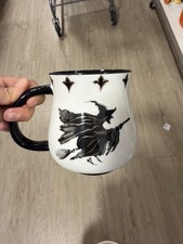 Potters Studio Flying Witch Stoneware  Halloween MUG New picture
