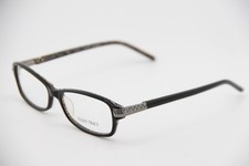 NEW ELLEN TRACY ELENI BLACK LEOPARD AUTHENTIC FRAMES EYEGLASSES 53-15 picture