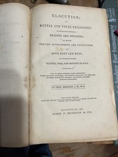 Prof Bronson / Elocution or Mental and Vocal Philosophy involving 1845 picture