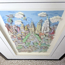 Charles Fazzino signed & Numbered # 423/475  Philly by Day  3D Mixed Media picture
