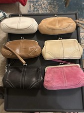 Rare Vintage lot of 6  Coach Kisslock Large Coin Purse Lot. Excellent Condition picture