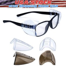 1~200 Pairs Side Shields For Eye Glasses Slip On Safety Glasses Shield Universal picture