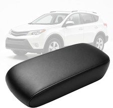 Center Console Armrest Cover for 2013-2018 Toyota RAV4 Black Waterproof Leather picture