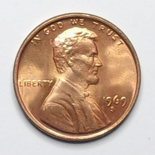 1969 S Lincoln Memorial Penny ONE Uncirculated Coin from Original Bank Roll picture