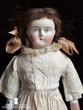 Antique German 13” Bisque Shoulder Head Doll picture