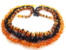 Lot 3 - Genuine  BALTIC AMBER Necklaces Mix Honey Dark Cherry 45cm 17.7 inch picture