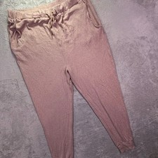 NWT Frederick's of Hollywood Women Jogger M Mauve Pink Keily Knit Lounge Pants picture