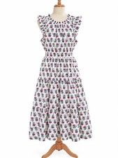 NEW J.Crew  Tiered Multicolored Stripe Ruffle Maxi Dress Cotton size 6 picture